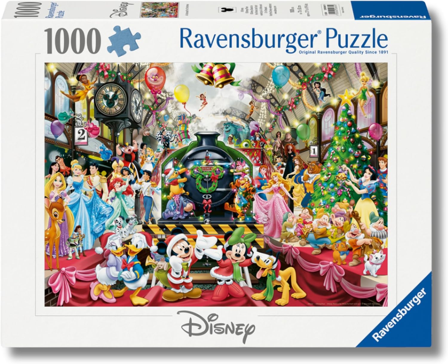 00456d5eb3ca0adf77e9683b89a517a1 Ravensburger Puzzle 1000 pz. Il Treno di Natale Disney - immagine 1