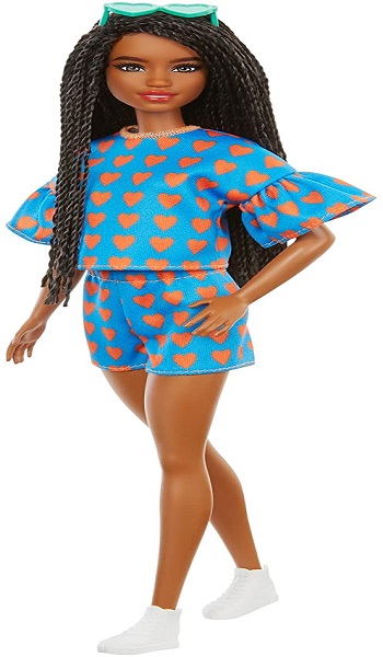 011dc8f041c43108933578d6811ff91e Barbie Fashionistas - Afroamericana Mora con Treccine, Vestiti alla Moda e Accessori - immagine 1