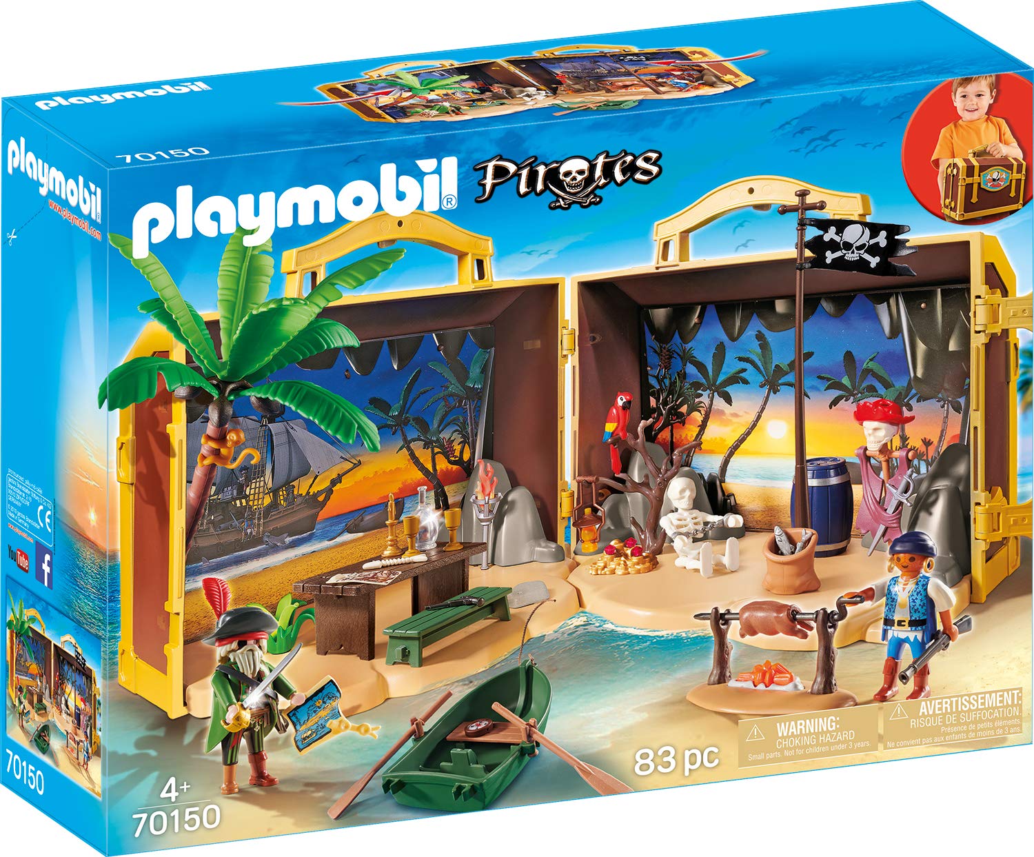 02d5f0845cf6f36fdebe36bd0ef4ce69 Playmobil Isola dei Pirati Portatile - immagine 1