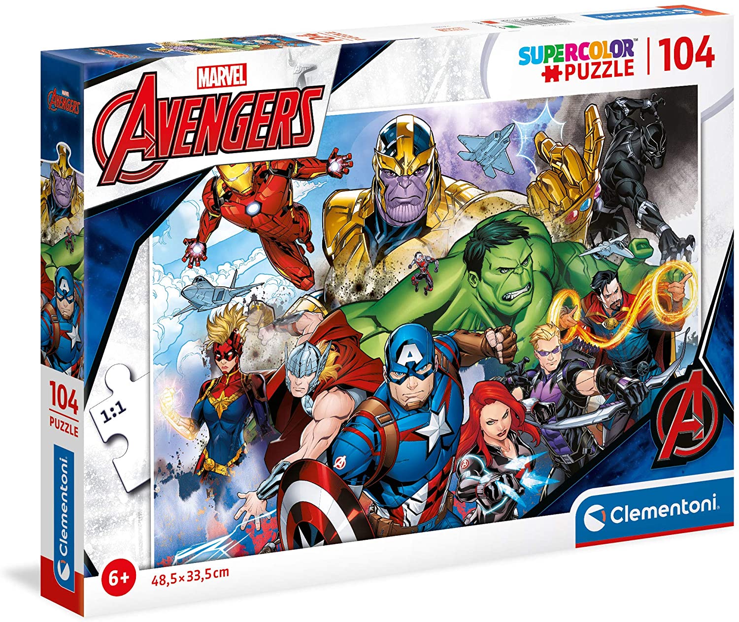0343d19c11ec989772f884750cff1f76 Clementoni Puzzle 104 pz Marvel Avengers - immagine 1