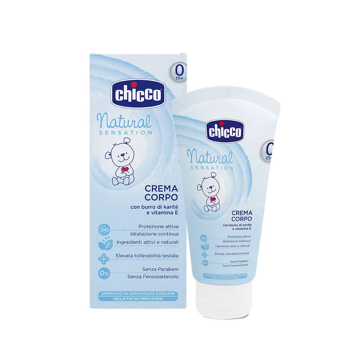 037c06a9f7847880cad6ec1a8c103f75 CHICCO CREMA CORPO NAT.SENS. 150ML - immagine 1
