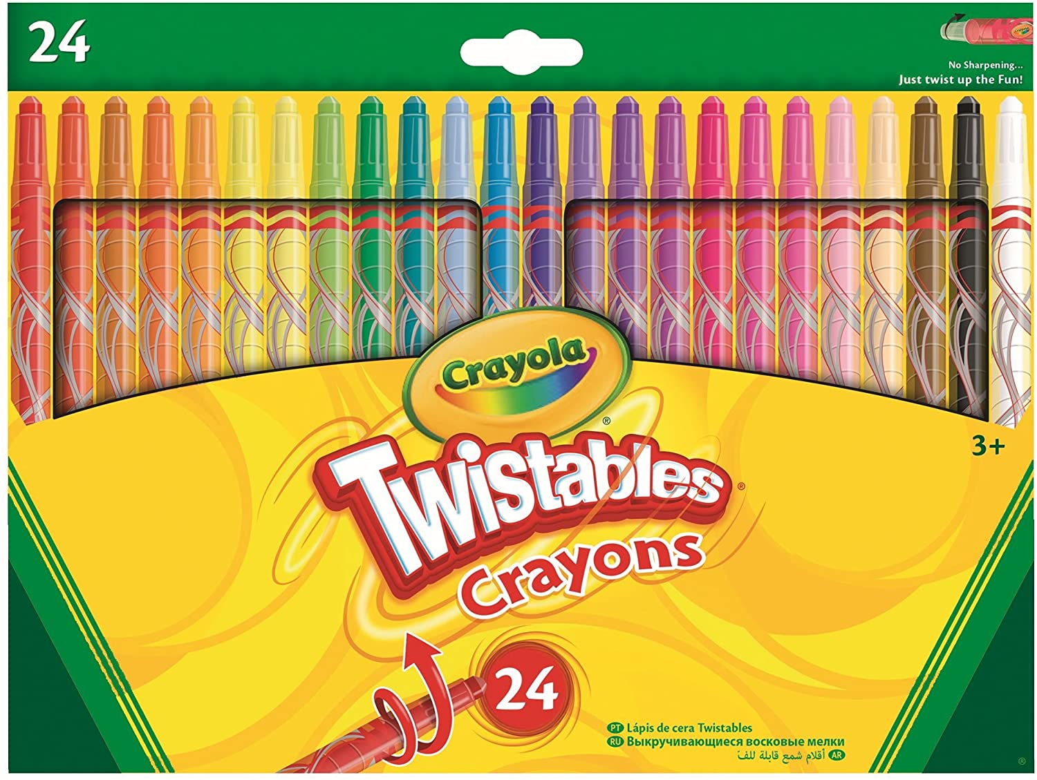 066036f3550ba8d93407017d4d6843fa Crayola 24 Pastelli a Cera Gira e Colora Twistable - immagine 1