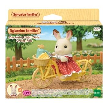0694198ee284bd7ee7700fa54cdc4634 Sylvanian Families Giro in Bici con Bebè Coniglio Cioccolato - immagine 1