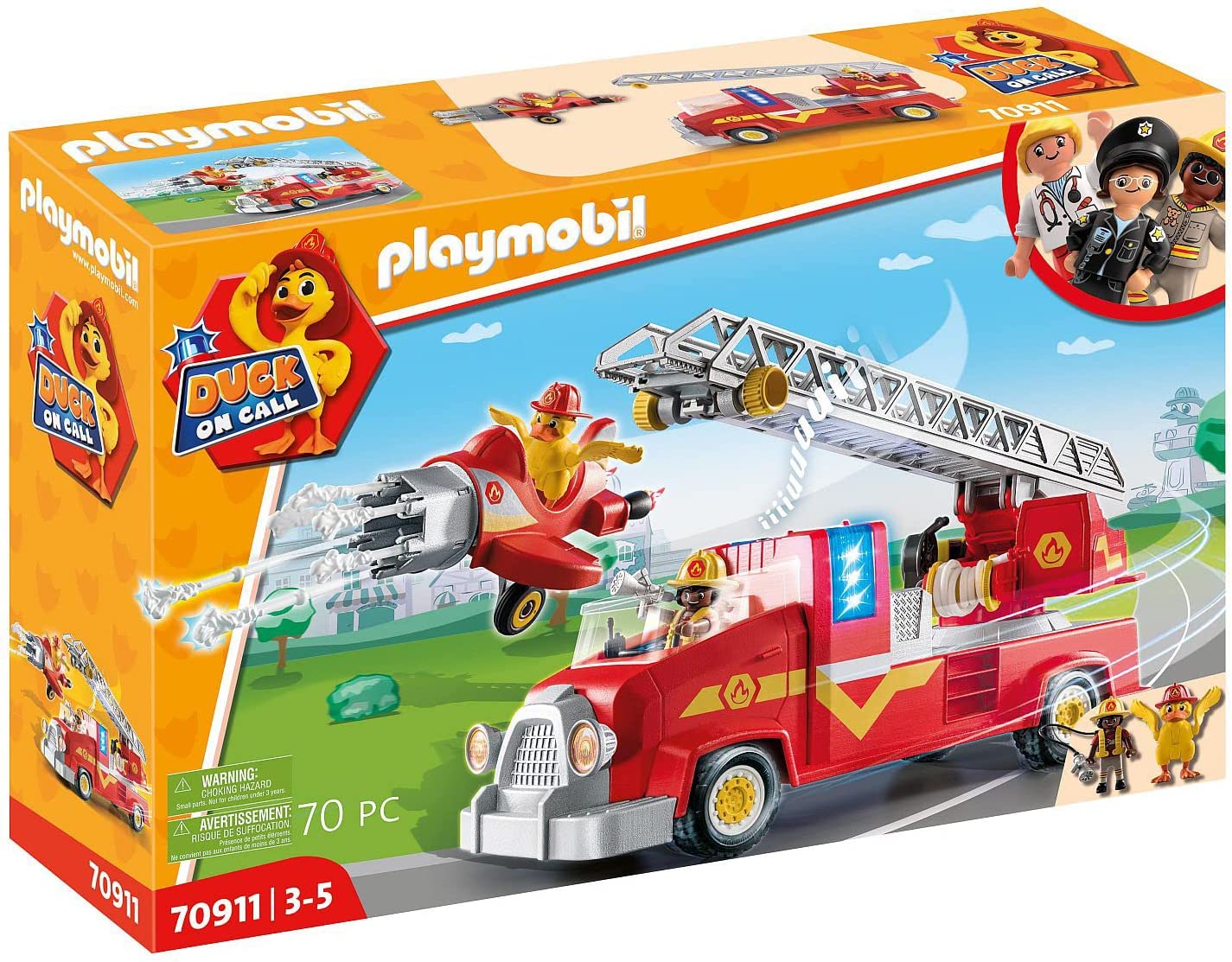07443d5ecb5326f25aa8e868c7ffde52 *Playmobil Duck on Call Autoscala dei Vigili del Fuoco - immagine 1