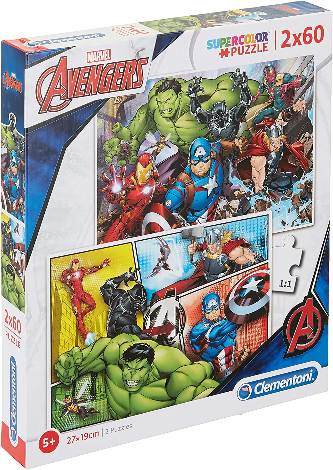 095a0f7fc7e674eed9a3eeb7ea1b807b Clementoni Puzzle 2x60 pz Avengers - immagine 1