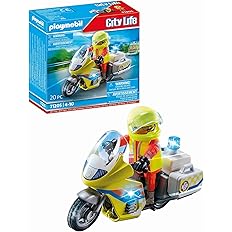 0c3bacec0756bbdc6f112929ec6817d9 Playmobil Soccoritore con Moto - immagine 1