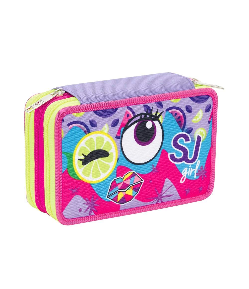 0c61a567a60f6ea6c368afb1f890063c ASTUCCIO 3 ZIP SJ GANG FACCE DA SJ GIRL FUXIA - immagine 1