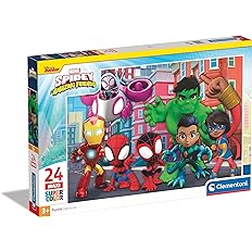 0cd8874899cfbb79bbc26f6252ba028c Clementoni Puzzle 24 pz. Maxi Spidey & Friends - immagine 1