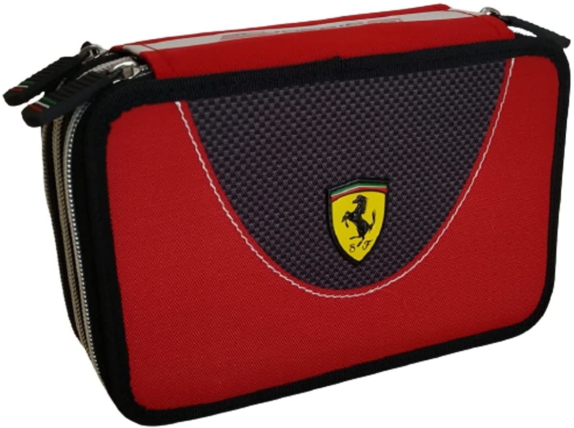 0df0ad7333a35893a00d66d040bbd5f3 ASTUCCIO CORR. 3 ZIP C/PENNA FRIXION FERRARI KIDS - immagine 1