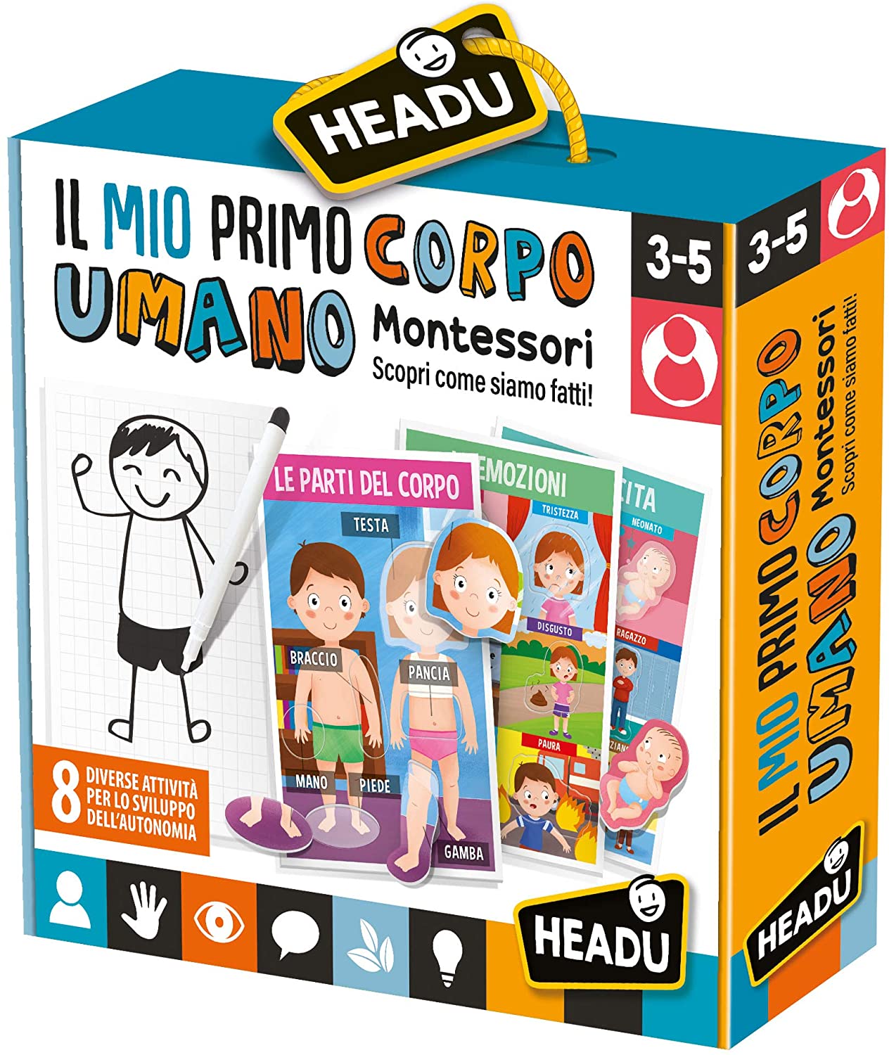 1053ab3873b5aae56ee7bd11a37582df Headu Il Mio Primo Corpo Umano Montessori - immagine 1