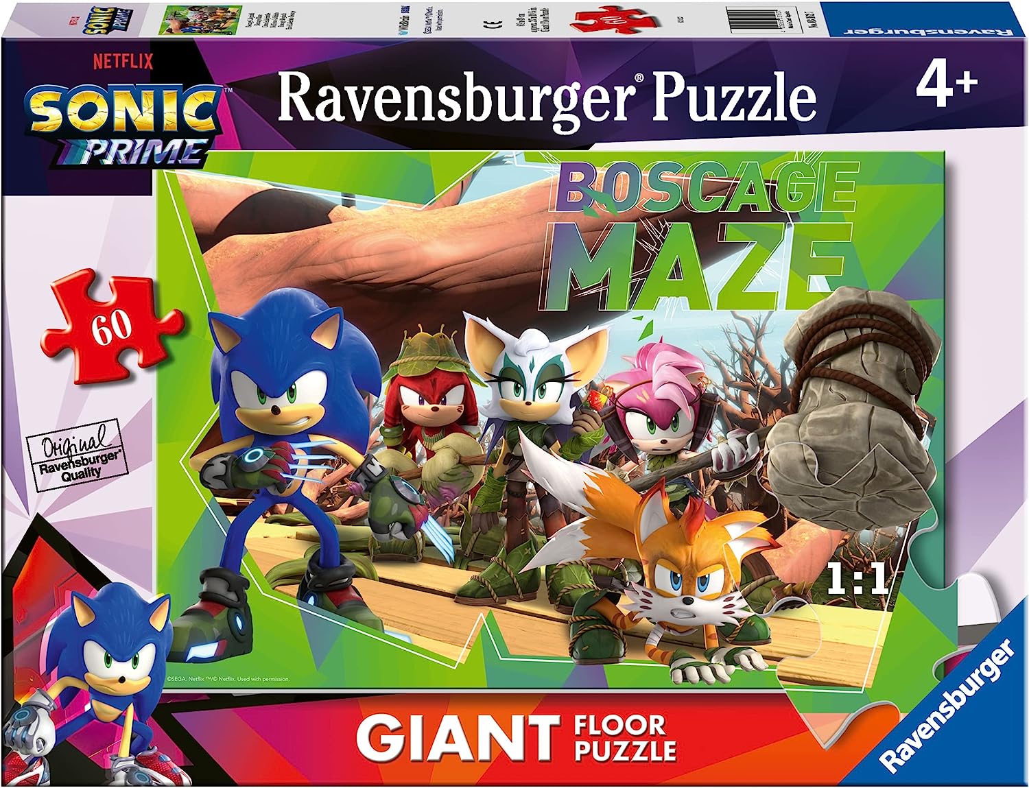 1098a45a6a9244fc0718e0de15aff66a Ravensburger Puzzle 60 pz. Maxi Sonic - immagine 1