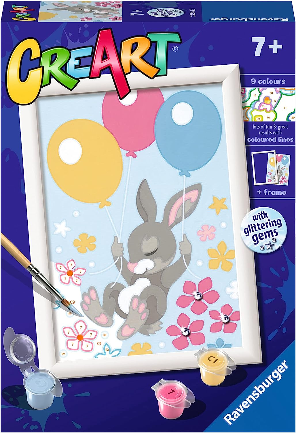 11c2ca0a692214f353a72914ad0f1458 Ravensburger CreArt Serie E - Bunny con palloncini - immagine 1