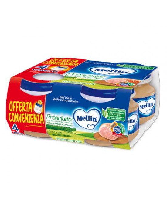11c818f8cd901a5500f2d1a4e64022a5 Mellin Omogeneizzato Prosciutto Gr.80x4 - immagine 1