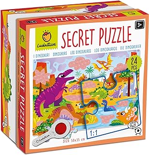 12be1172cd2999337b0427f526c59302 Ludattica - SECRET PUZZLE - 24 PCS I DINOSAURI - immagine 1