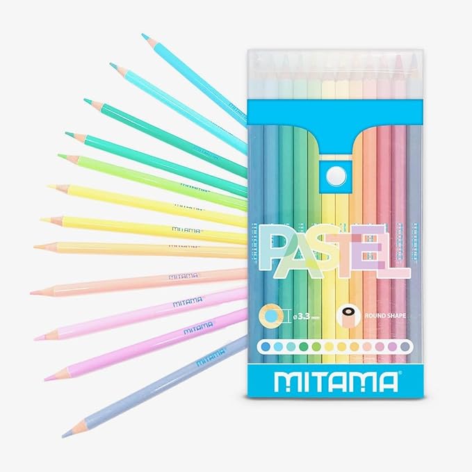 14af85410cd3b5d4d09ec74c57f6c638 PASTELLI LACCATO TONDO PASTEL , MINA 3.3, 12 PZ. MITAMA - immagine 1