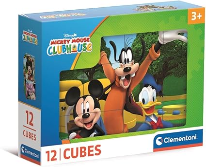 177f5a8afaf7705c19cc814e1f2e7275 Clementoni Puzzle 12 cubi Mickey Mouse Club House - immagine 1