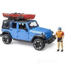 180da0ea94ba463adff2fc54c153e321 Bruder Jeep Wrangler Rubicon con Kayak e Kayaker - immagine 1