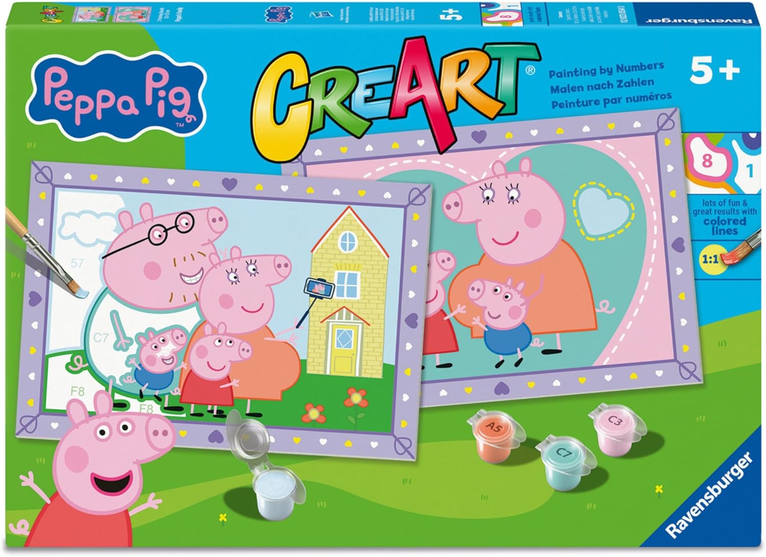 1839b370fac952b3dc1859f2afa9254e Ravensburger CreArt Serie Junior: 2 x Peppa Pig - immagine 1