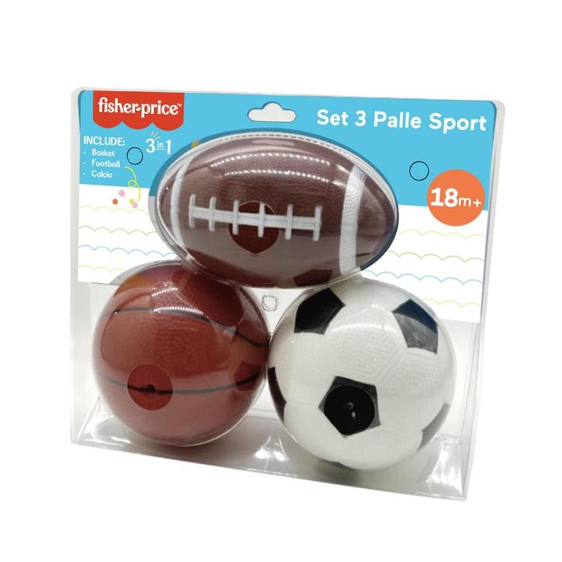 1852d70f271be7fe23fb877e48f8a5d5 Fisher Price Set 3 Palle Sport - immagine 1