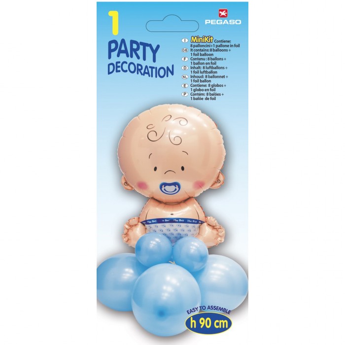 1a2b3f0cf5e1e251e05757bbc14d1c8a Pegaso Palloncini Mini Kit Baby Boy - immagine 1