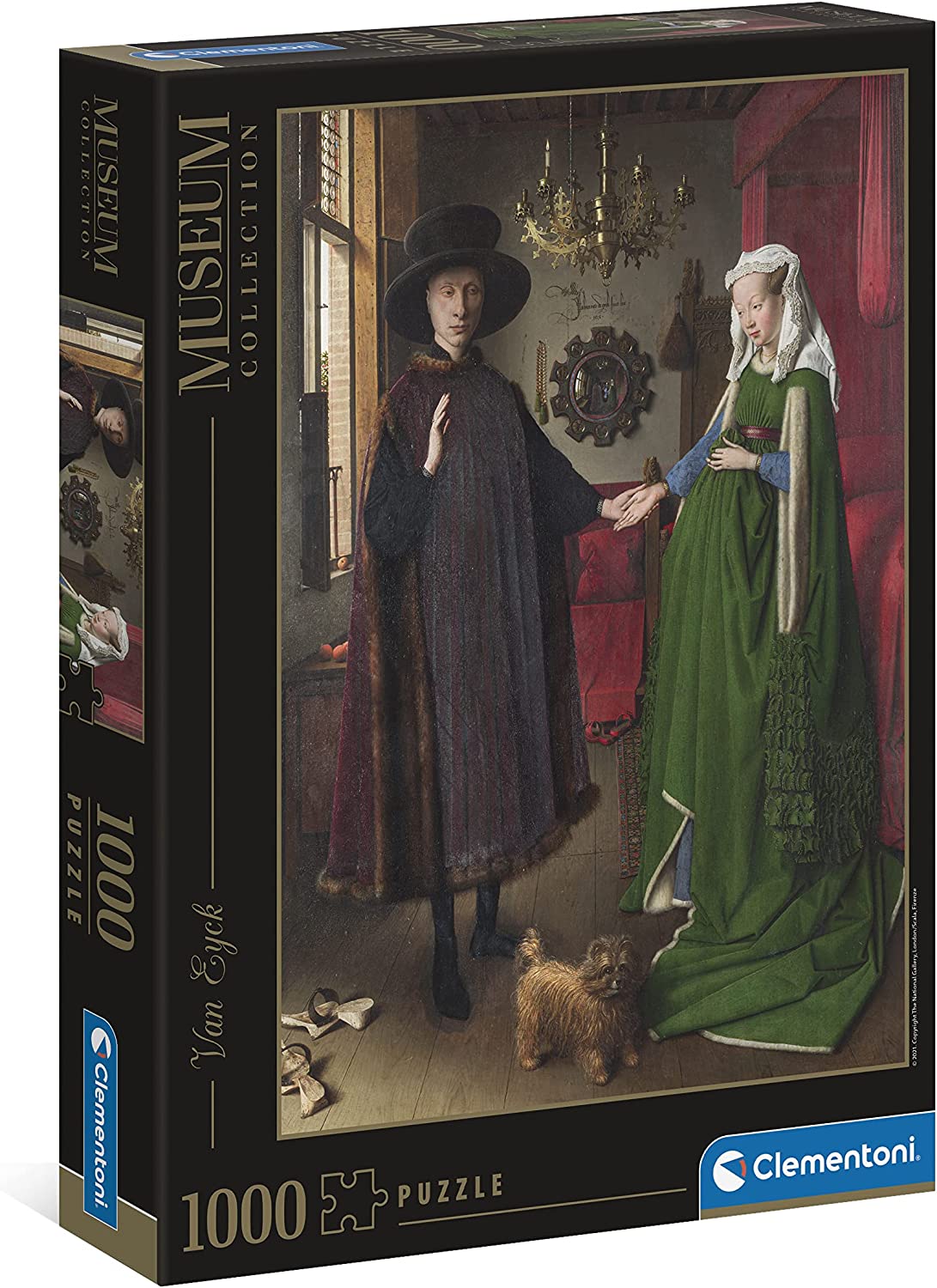 1b2be64dc5649b970d85a4bcd1c75648 Clementoni Puzzle 1000 Pz. Museum Arnolfini and Wife - immagine 1