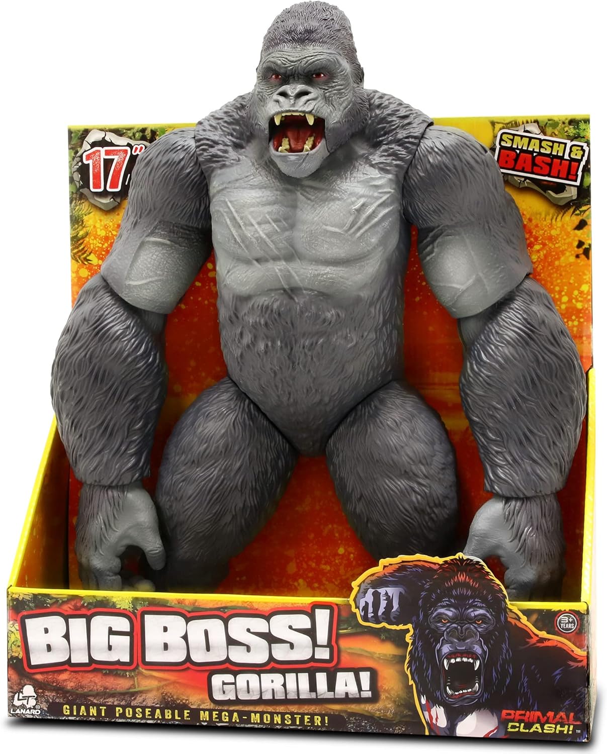 207c426859eca5d5004e2a2527ee401e Big Boss Gorilla Articolato 43 cm - immagine 1