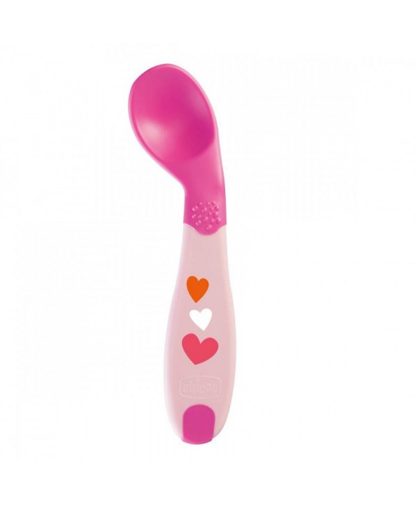 233ec0b353e6c0af35c3f86b37fa4988 CHICCO CUCCHIAIO ANGOLATO 8M+ ROSA - immagine 1
