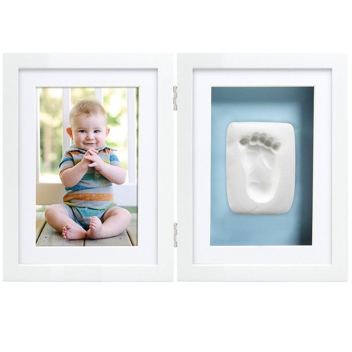 266cb1ce6f3ed9e5fd3854ca164f6a14 Pearhead Babyprints Cornice da tavolo per foto e impronte bimbo - immagine 1