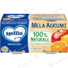 27b213cd65a1219c7130465070561384 Mellin Omogeneizzato Mela/Agrumi Gr.100x2 - immagine 1