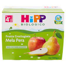 292de4a2610f9b4b0d38c56f86d0f655 Hipp Frutta Grattuggiata 4x100 gr. Mela e Pera - immagine 1