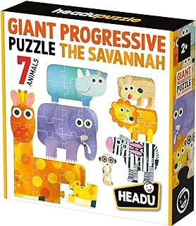 2b618c79a40934fbd5fc73977ddeec36 *Headu Giant Progressive Puzzle The Savannah - immagine 1