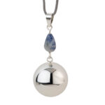 Bola Pendente Antiossidante Argento Marmo Blu