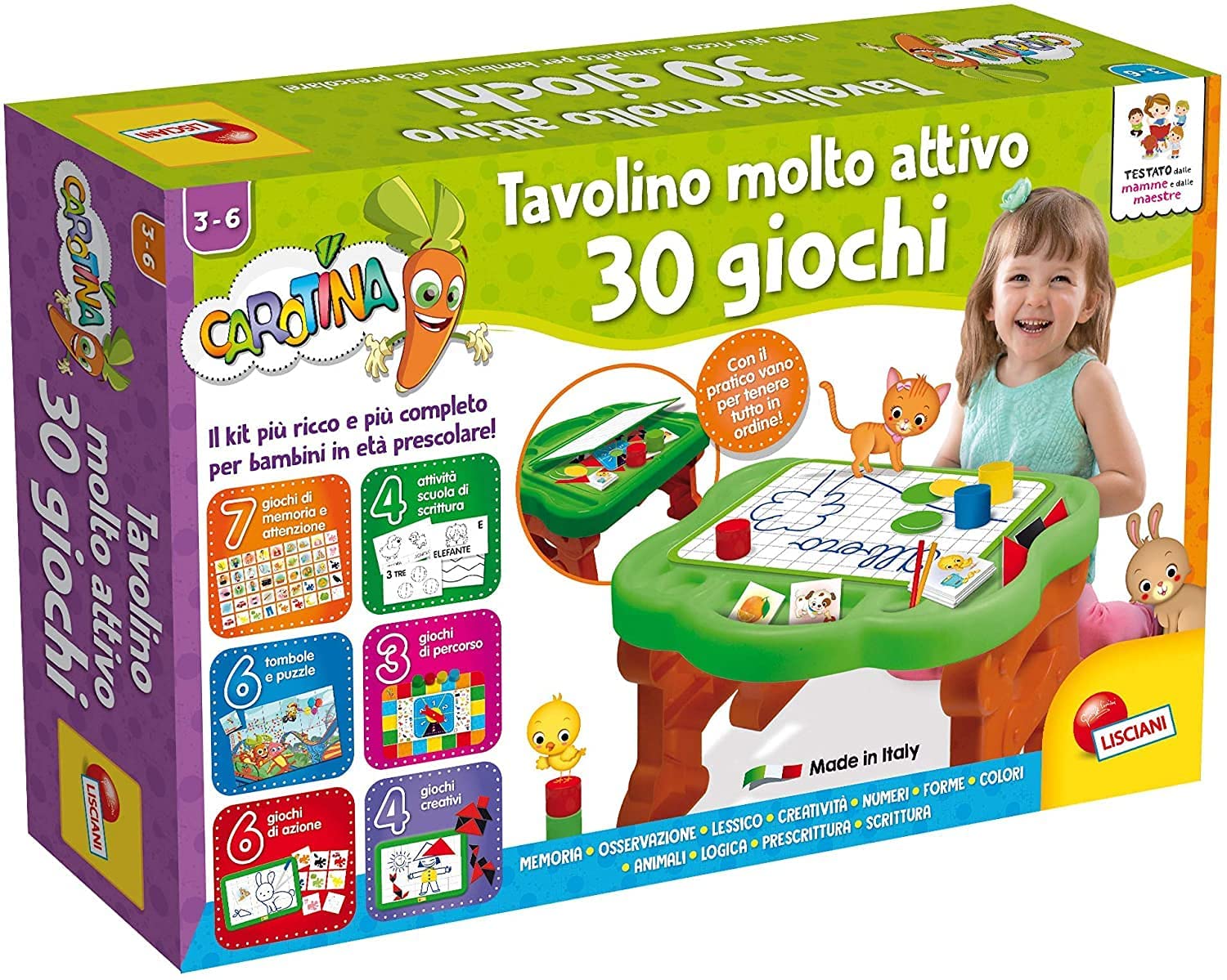 2e83c37b8944875c0ee1b164b05ebee8 Carotina Tavolino Molto Attivo 30 Giochi - immagine 1