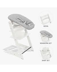2e9b8bd8ea8b9eb2b4bf63e47db2e6f8 Stokke Tripp Trapp Sedia + Baby Set + Set Newborn White, Grey NBS - immagine 1