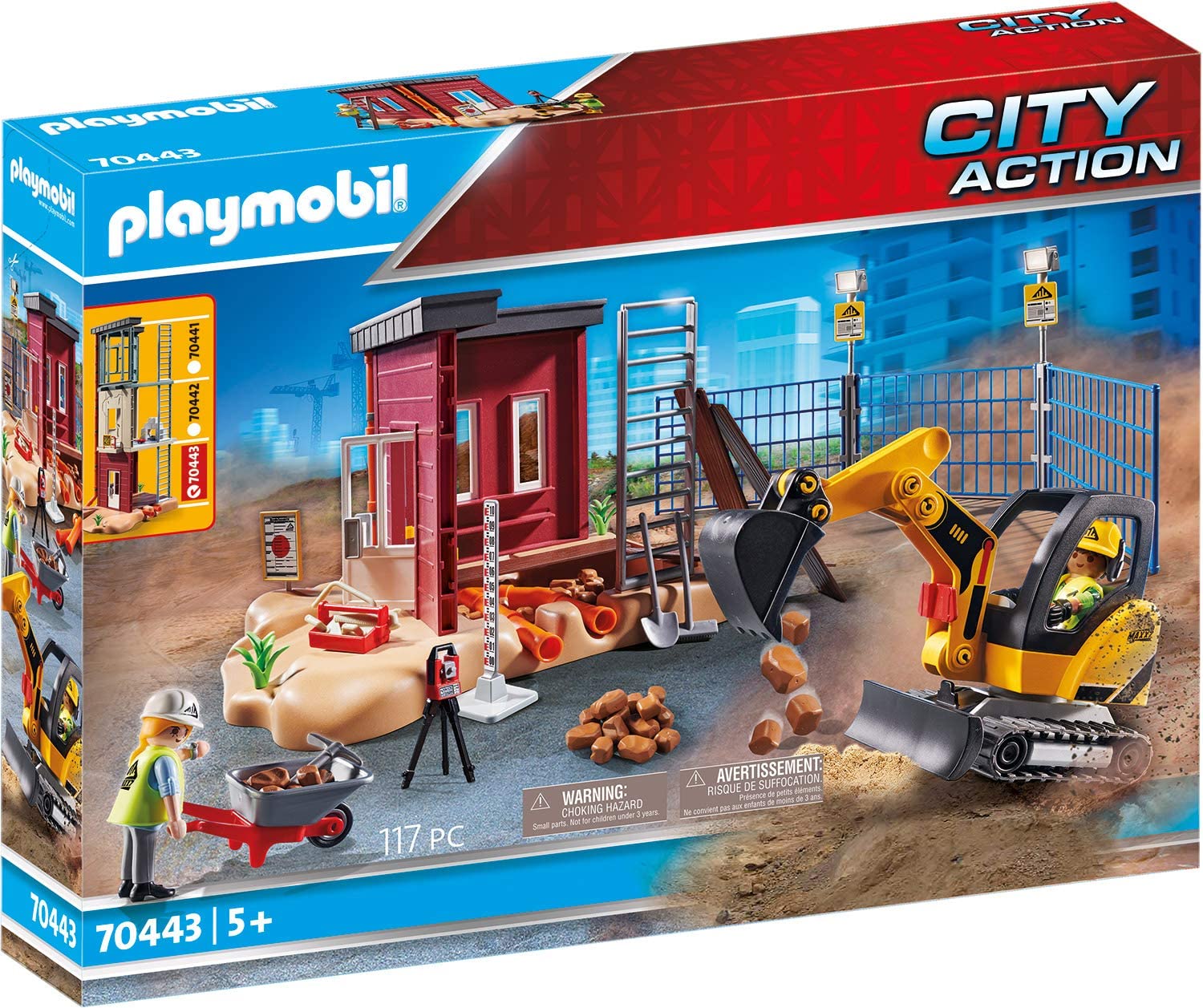 30114e43c1eee7f5539c72c5d92c2b9e Playmobil Mini Escavatore con Cantiere - immagine 1