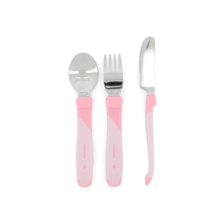 3012b9816b0f128f7b8fa3862916de66 Twistshake Set Posate in Acciaio 12+m Pastel Pink - immagine 1
