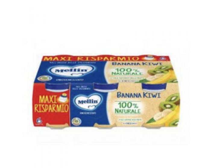 309e4843d238c9d6c72c0e4efe250505 Mellin Omogeneizzato Banana/Kiwi Gr.100x6 - immagine 1
