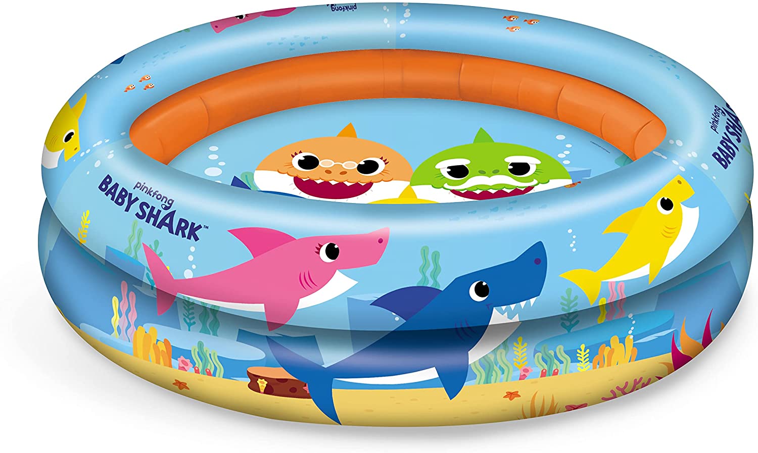 30ac10daddcc15973389ee10ef16e66d Piscina 3 anelli Baby Shark - immagine 1