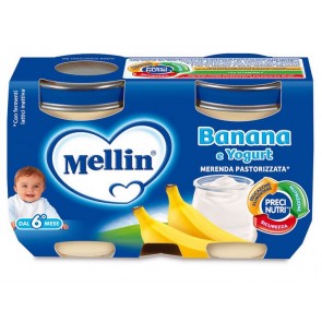 30d774b62f9d778a42789af0c7b9a89f Mellin Merenda Yogurt Gr.120x2 - Banana - immagine 1