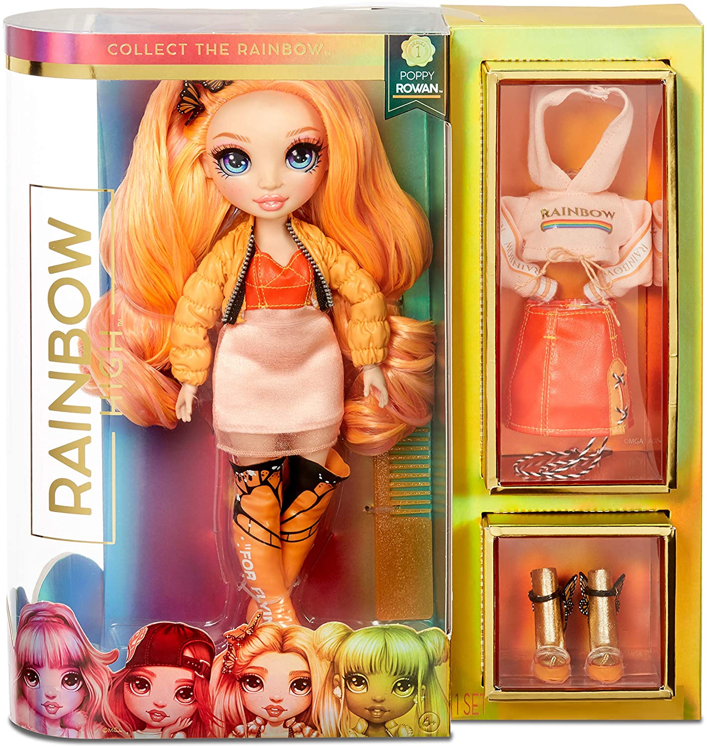 310c1f447ce80d114b965e4263a1cdd7 Rainbow High Poppy Rowan Fashion Doll - immagine 1