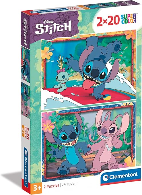 3213a2497814b1eca9eb89817ac010e9 Clementoni Puzzle 2x20 pz. STITCH - immagine 1