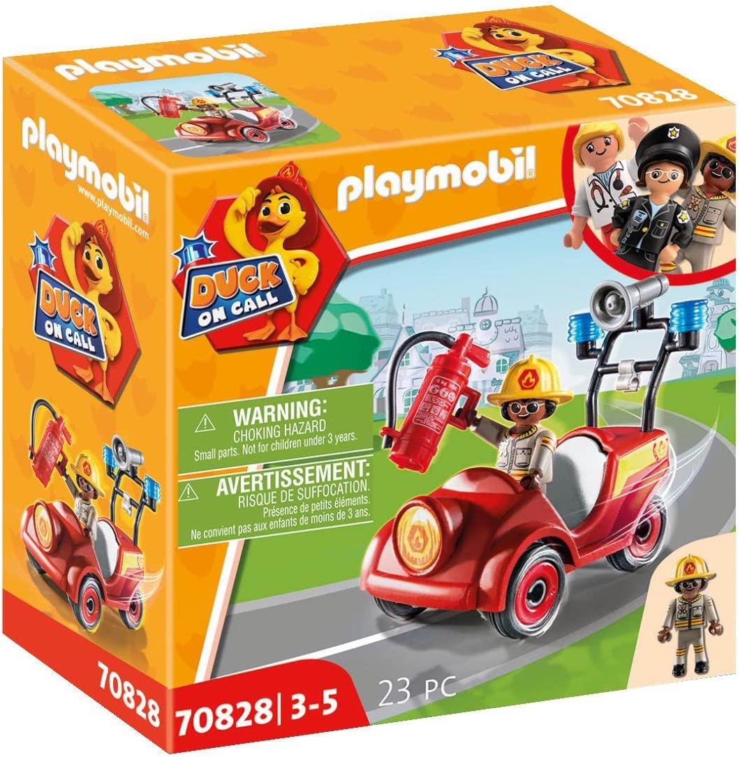 321bd6b6d9581cd6003d5b225676f606 Playmobil Duck on Call Mini Car dei vigili del fuoco - immagine 1
