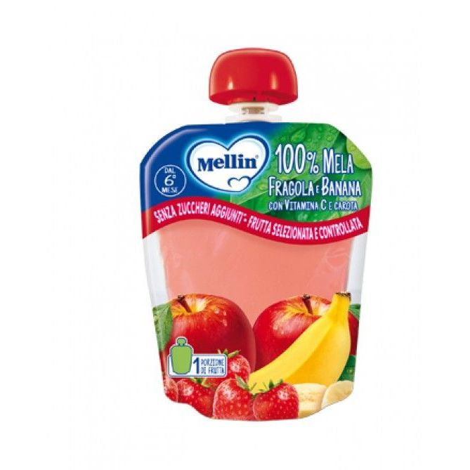 337fae38303d9cfcea7c81123db60c03 Mellin Pouch Mela, Fragola e Banana Gr.90 - immagine 1