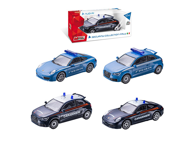 34ee17a367f3b74ba9912451c3f8221a Mondo Motors Auto Security 1:24 assortite - immagine 1