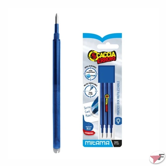 3614a87e52ca2c6f9fc7dba1f54af9d1 Mitama Ricarica Penne Cancellabile Spinny Blu in Bulk - immagine 1