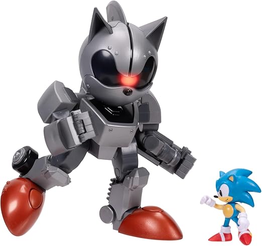 36a82ad7a44e2677067c3dbf7c80ed82 Sonic Mecha Sonic Robot con Action Figure di Sonic 6 cm - immagine 1