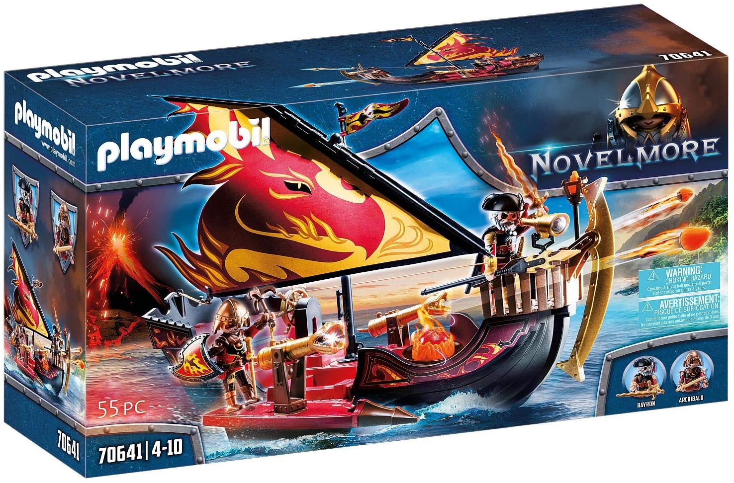 382fa54f4cadf85584aed2f9fb18865c PLAYMOBIL NAVE INFUOCATA DEI GUERRIERI DI BURNHAM - immagine 1