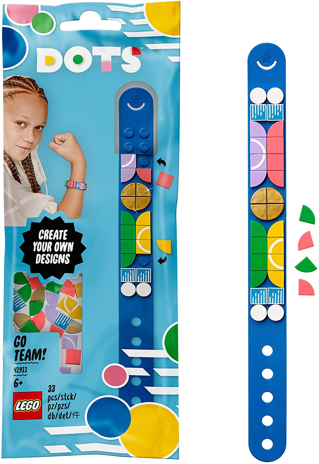391764b83fd24885e72edb88672320d6 Lego Dots Braccialetto Sporty Team! - immagine 1