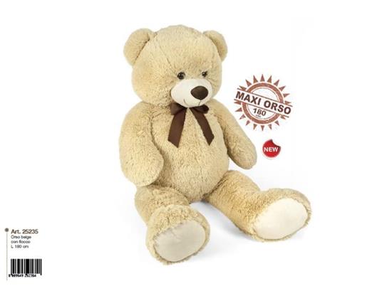 3a855d5a7f48c216b57d99e4cabdf756 Orsetto Beige in Peluche H.180 cm con fiocco - immagine 1