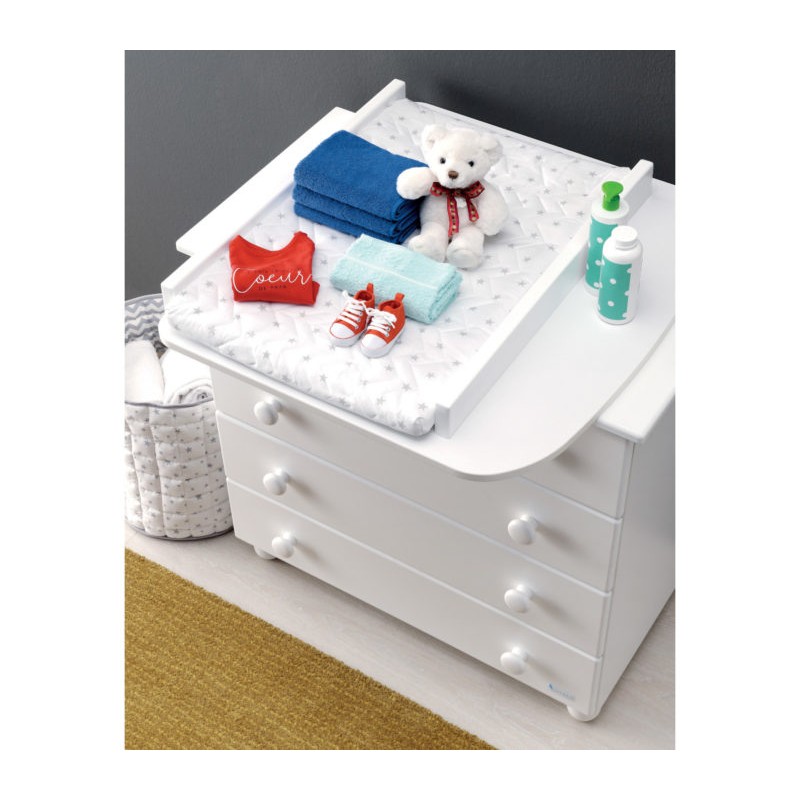 3b8b73ddbd4eb45bd2419f1031e1fcab Azzurra PIANO FASCIATOIO BIANCO + MATERASSINO TESSILE TOP BIANCO - immagine 1